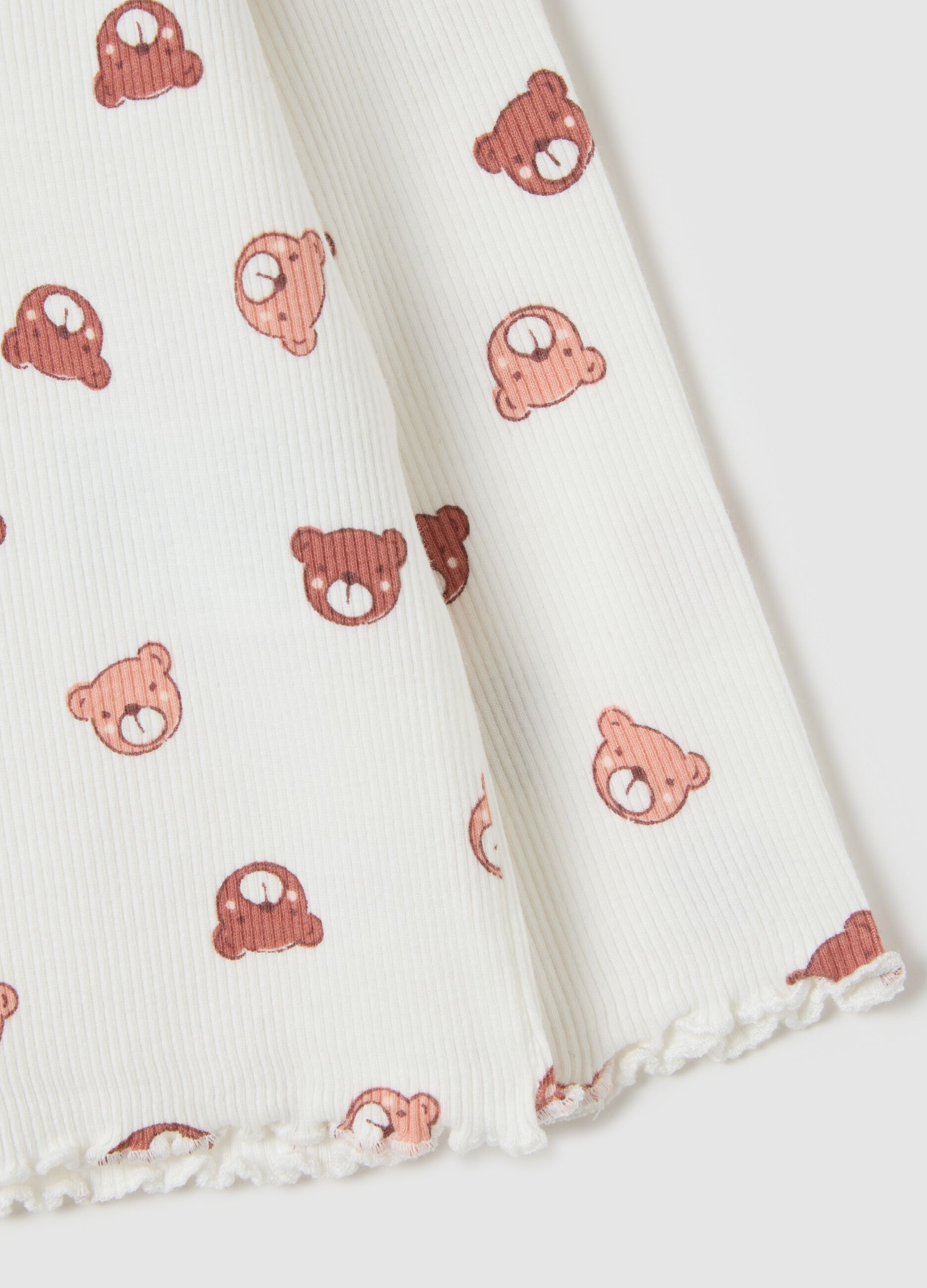 T-shirt da bambina in cotone elasticizzato multicolor regular fit con stampa