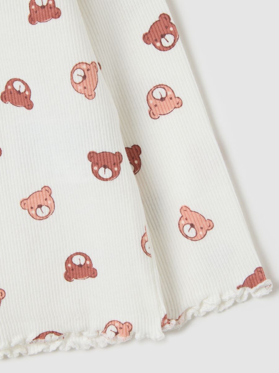 T-shirt da bambina in cotone elasticizzato multicolor regular fit con stampa_2