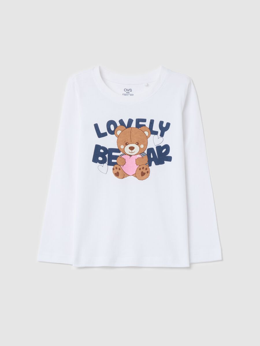 Long-sleeved T-shirt with "Lovely Bear" print_0
