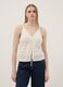 White pure cotton regular-fit top with openwork texture_2