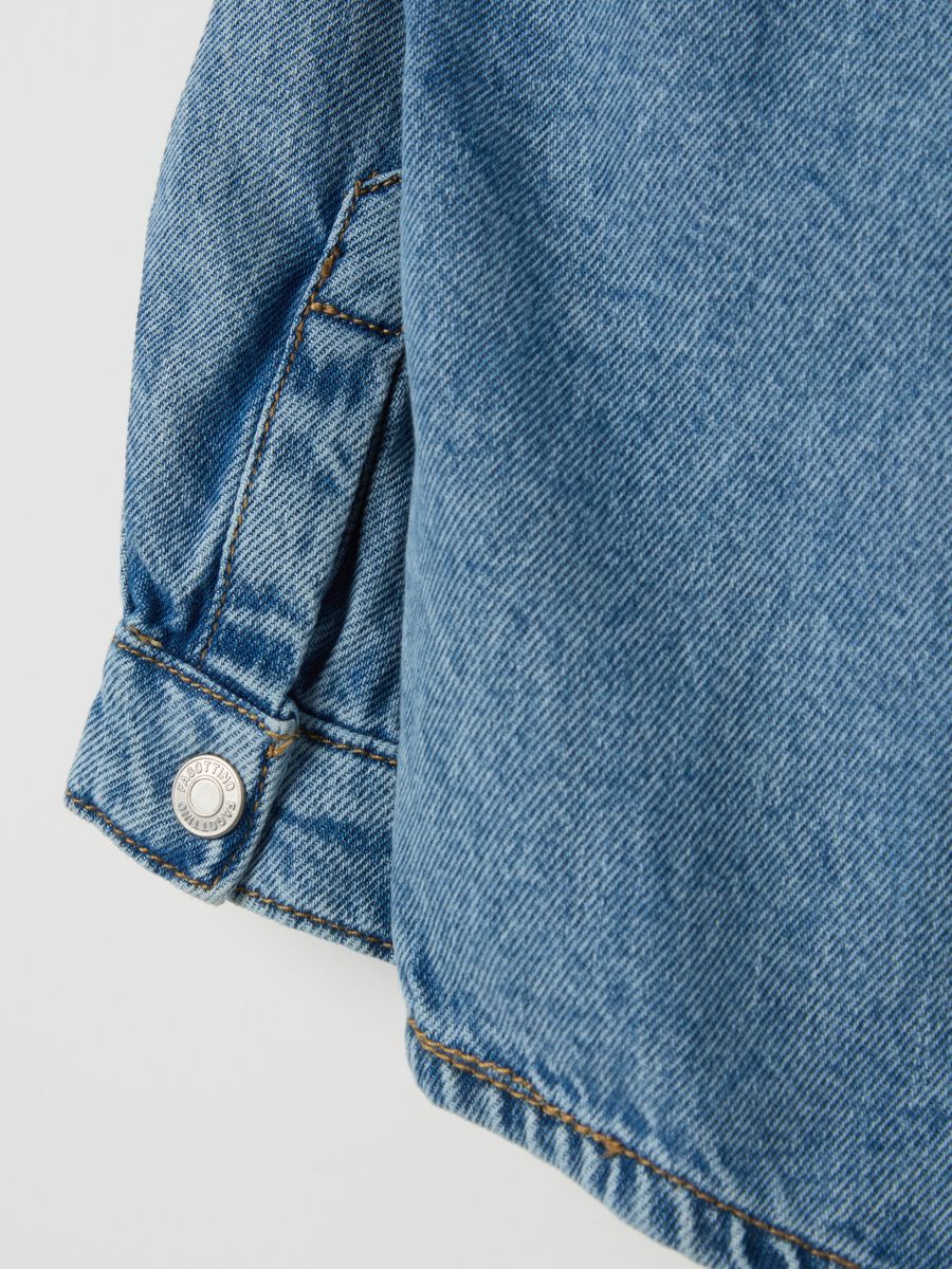 Denim shacket with hood_3