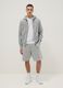 Pantaloni corti grigi in misto cotone relaxed fit_0