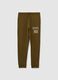Boys' green regular fit cotton trousers_3