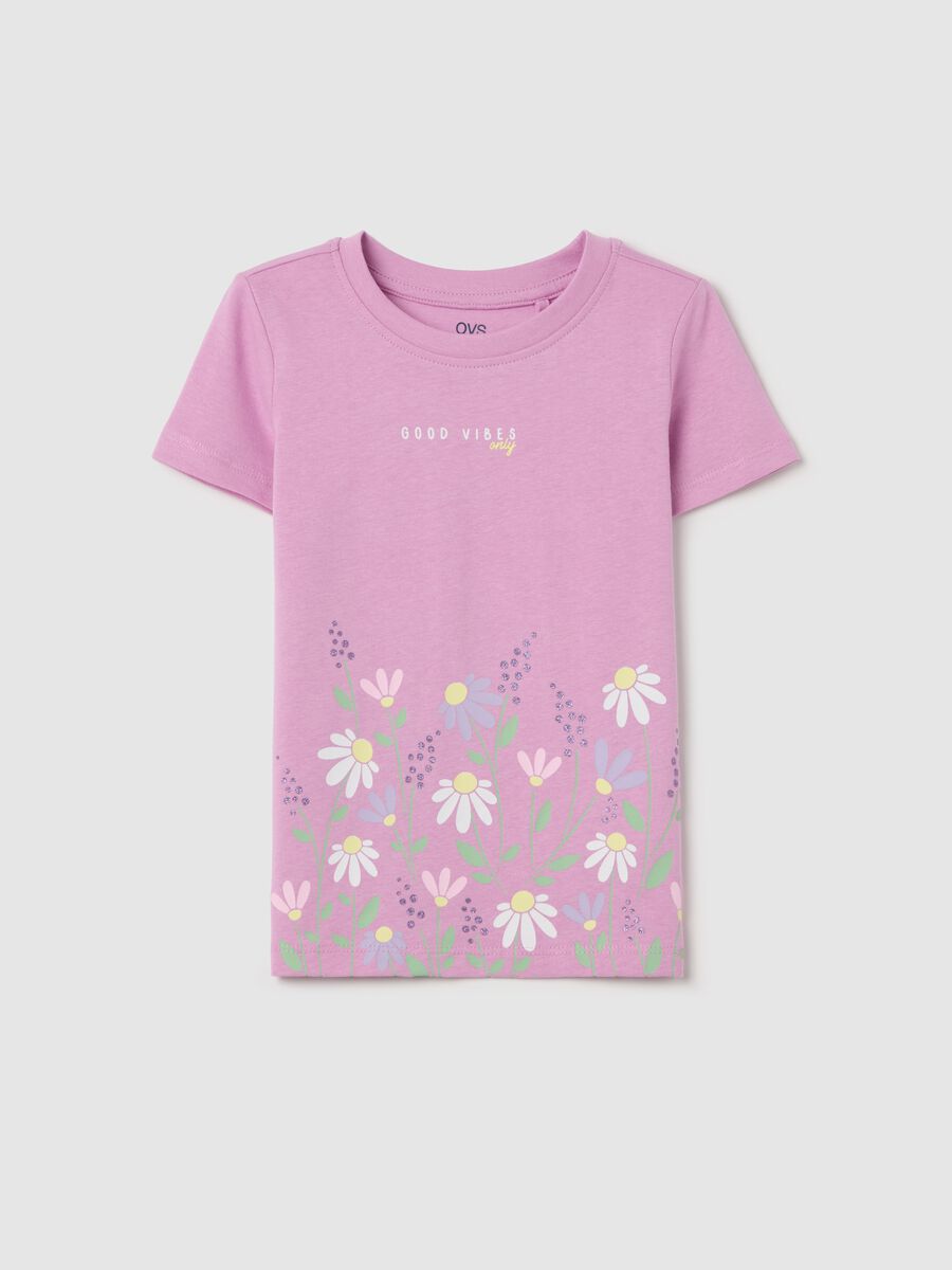 Cotton T-shirt with print_0