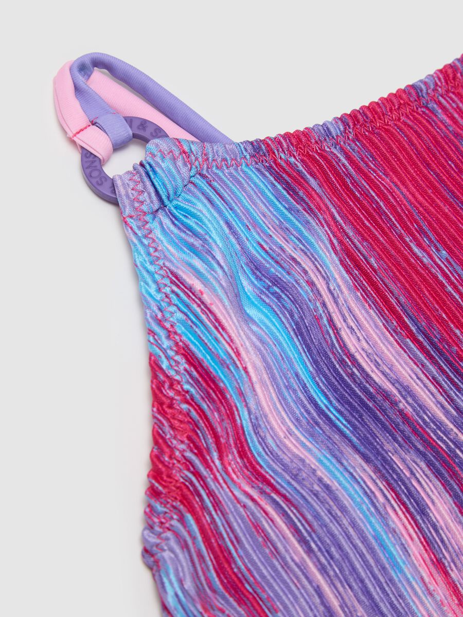 Costume intero da bambina in tessuto multicolor_2