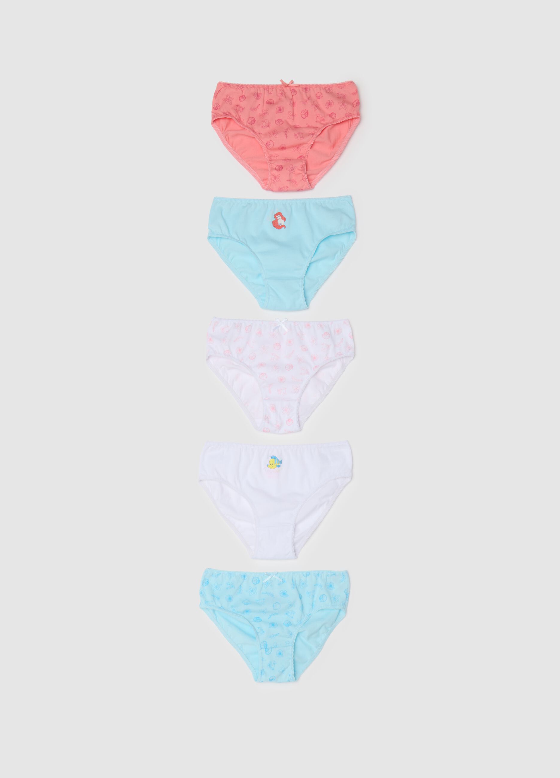 Slip da bambina in puro cotone multicolor regular fit