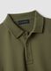 Green stretch polo-collar sweatshirt in a relaxed fit_1