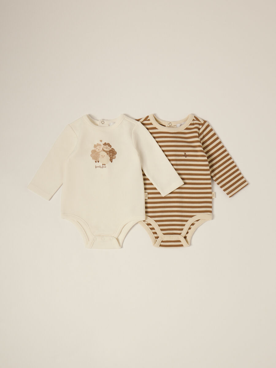 Set di body multicolor per neonato in cotone_0