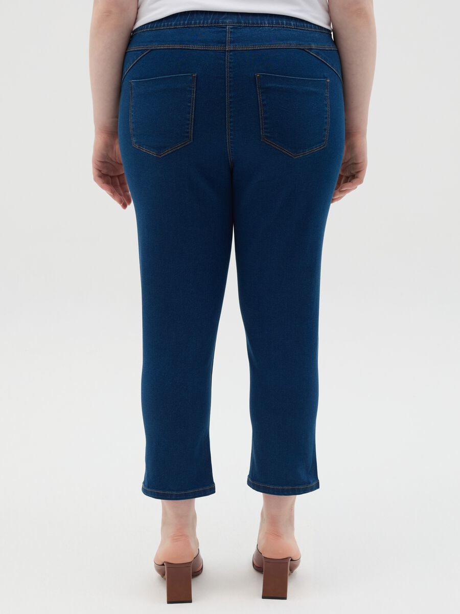 Women’s blue slim-fit jeans in mixed cotton blend_2