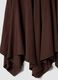 Flowing long brown viscose-linen blend skirt_5