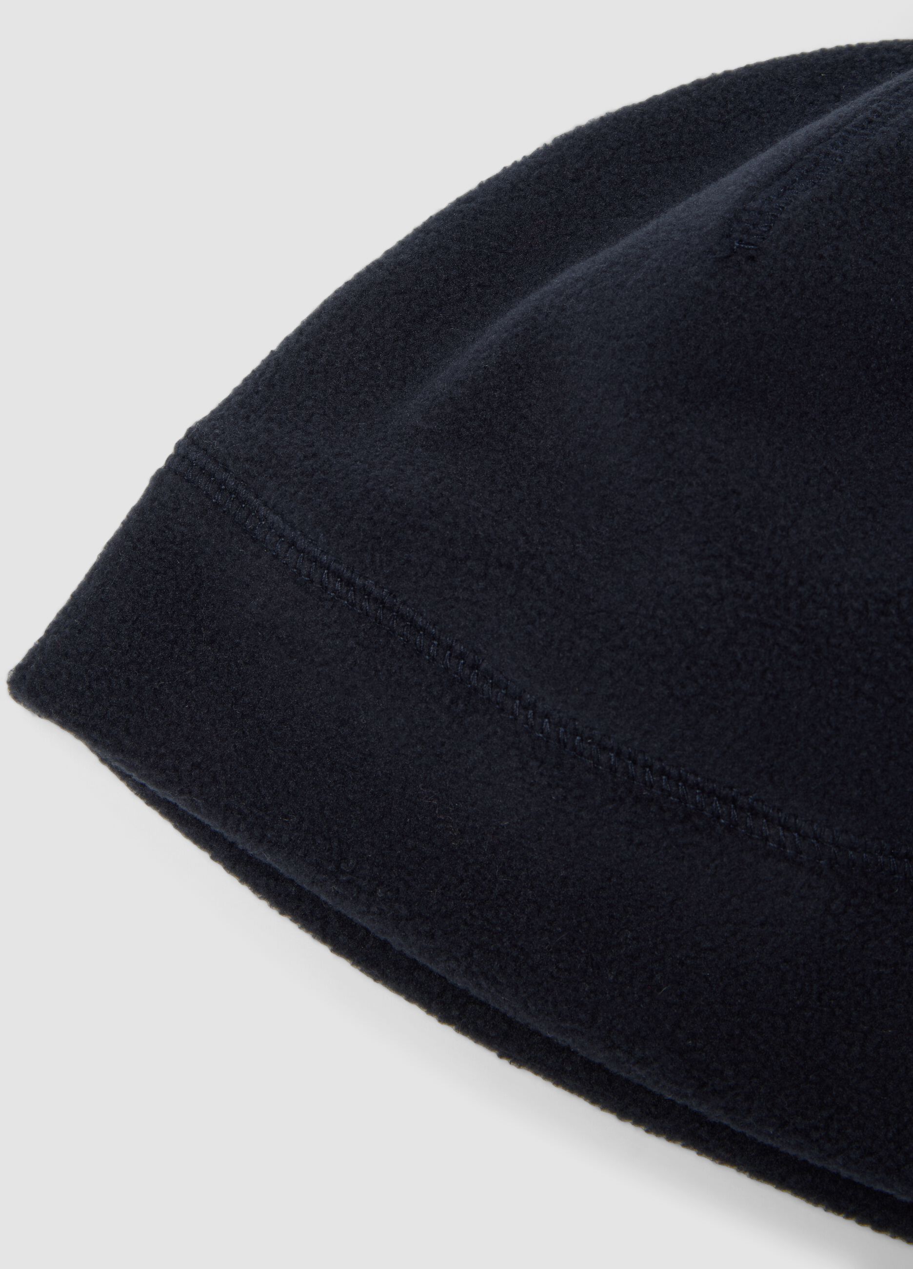 Blue fleece beanie