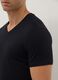 Tripack black V-neck t-shirts in pure cotton regular fit_3