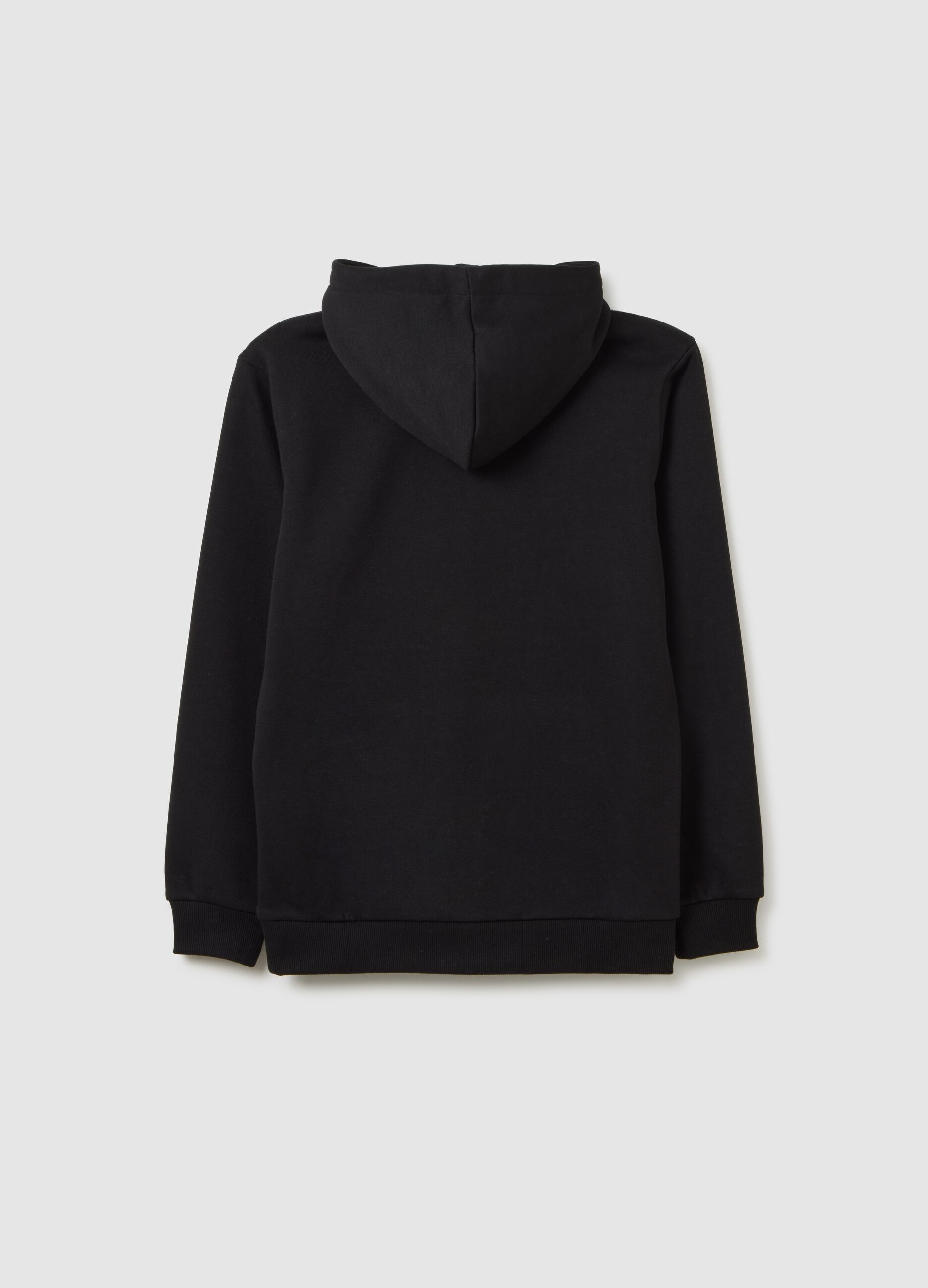 Children's black cotton blend sweatshirt regular fit