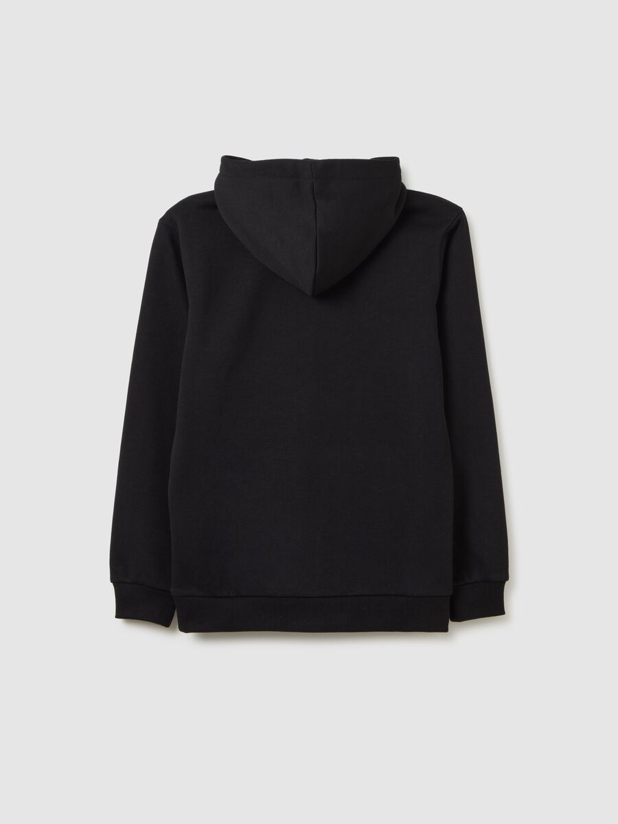 Children's black cotton blend sweatshirt regular fit_1