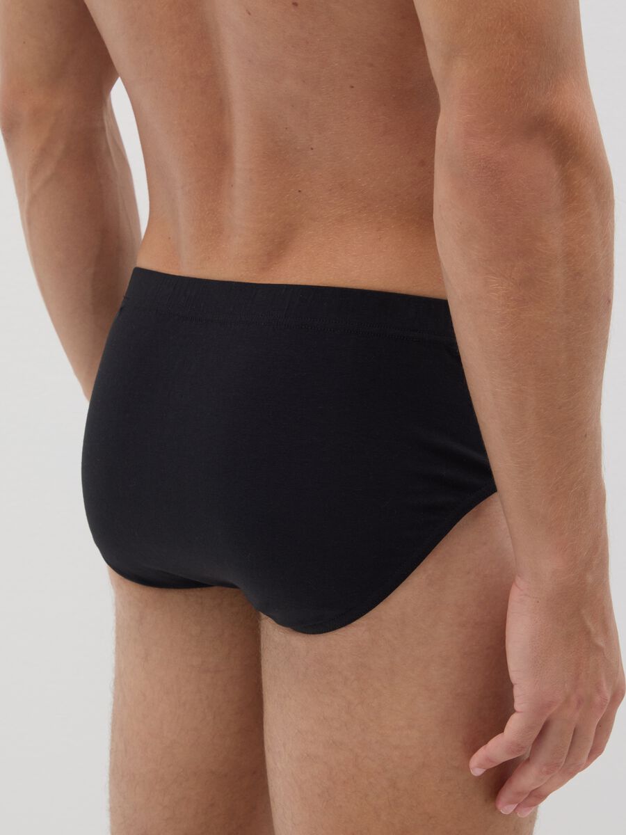 Black Cotton Regular Fit Briefs_2