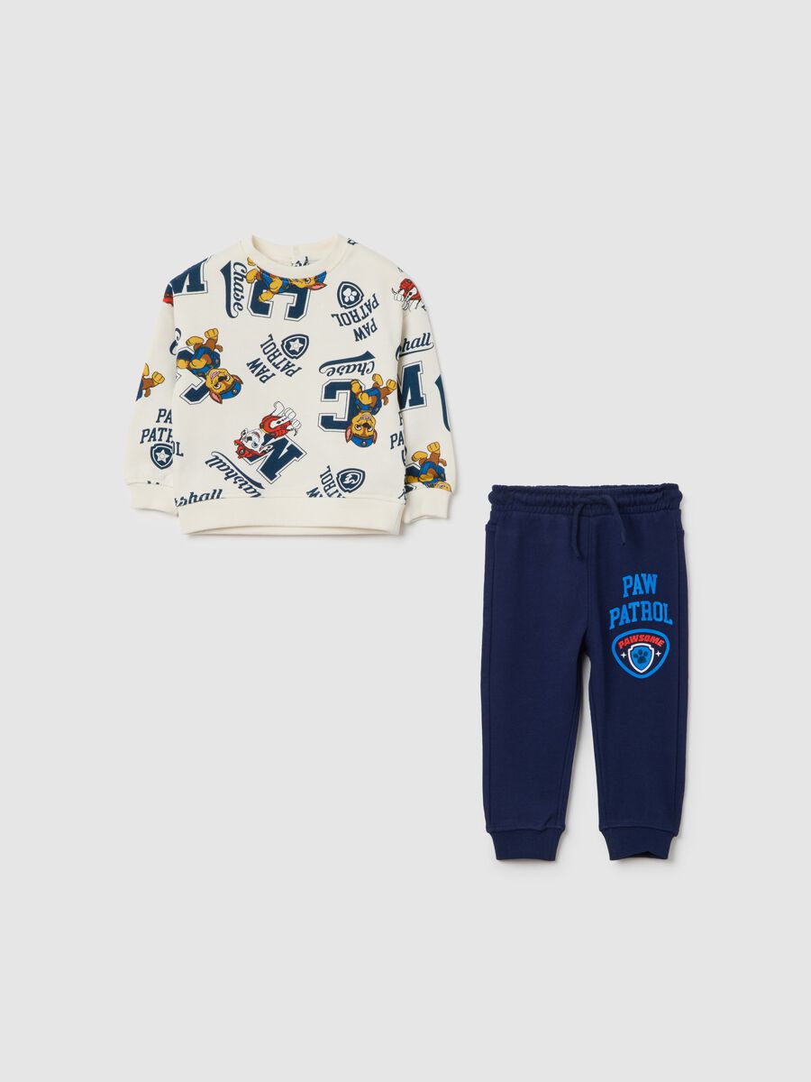 Multicolour sweatshirt and trousers set for baby in pure cotton with prints_0