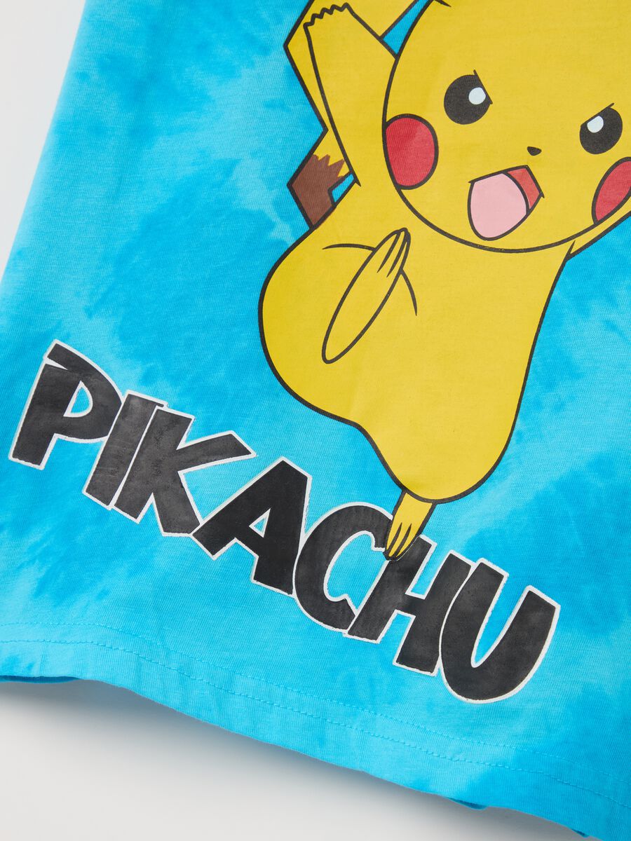 Cotton T-shirt with Pikachu print_3