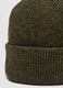 Berretto marrone khaki in tessuto elasticizzato_2