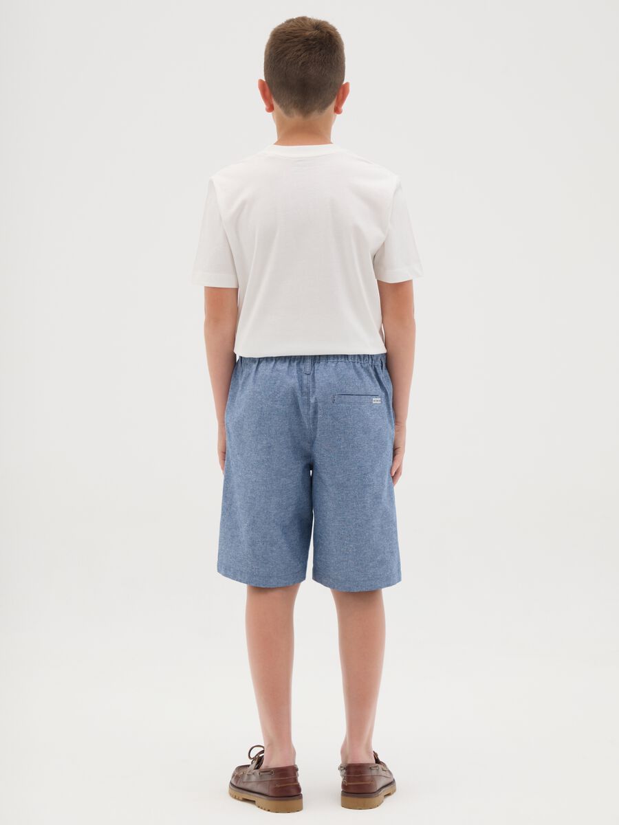 Boys' blue denim shorts, regular fit_2