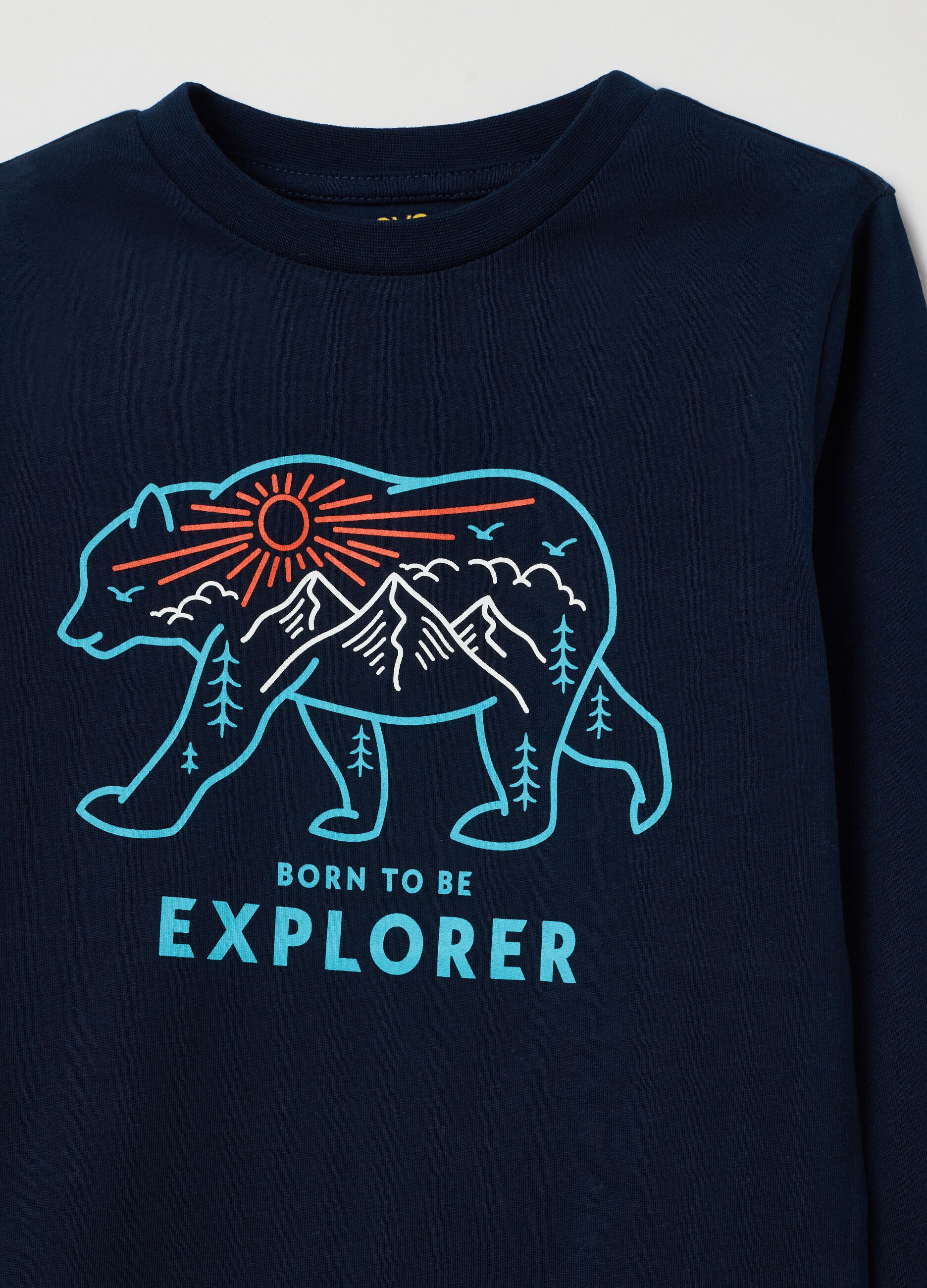 T-shirt a maniche lunghe con stampa_2