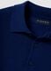 Blue pure merino wool polo jumper with polo collar_5