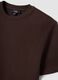 Brown pure cotton regular-fit short-sleeve T-shirt_6