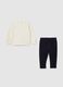 Girls' multicolour cotton sweatshirt and trousers set_0