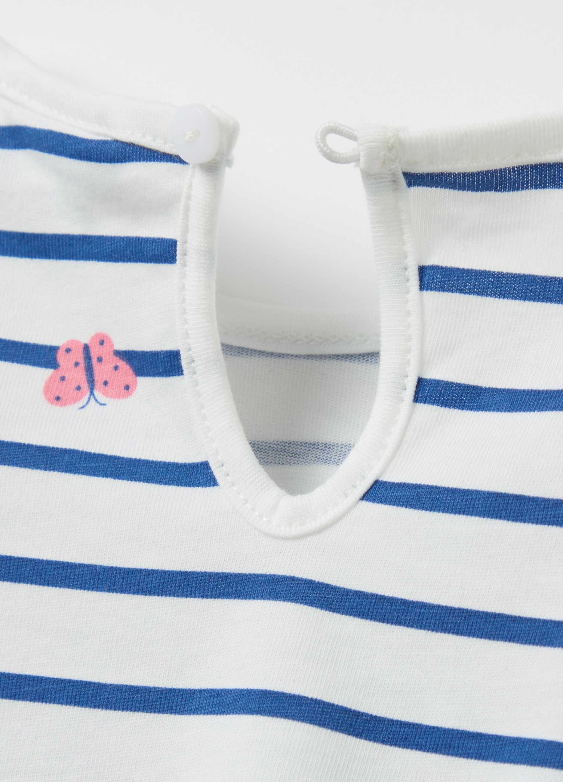 Cotton T-shirt with print and long sleeves