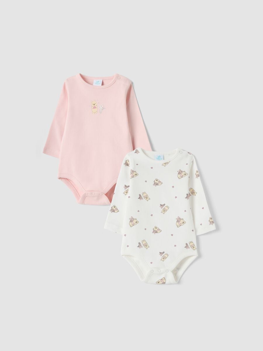 Bipack body in puro cotone organico con stampa Winnie The Pooh_0