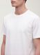 White mercerised pure cotton crew-neck T-shirt, regular fit_3