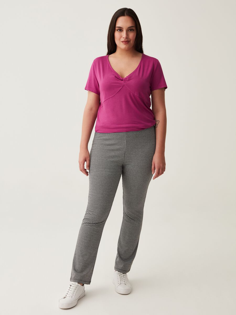 Leggings con fantasia pied de poule Curvy_0