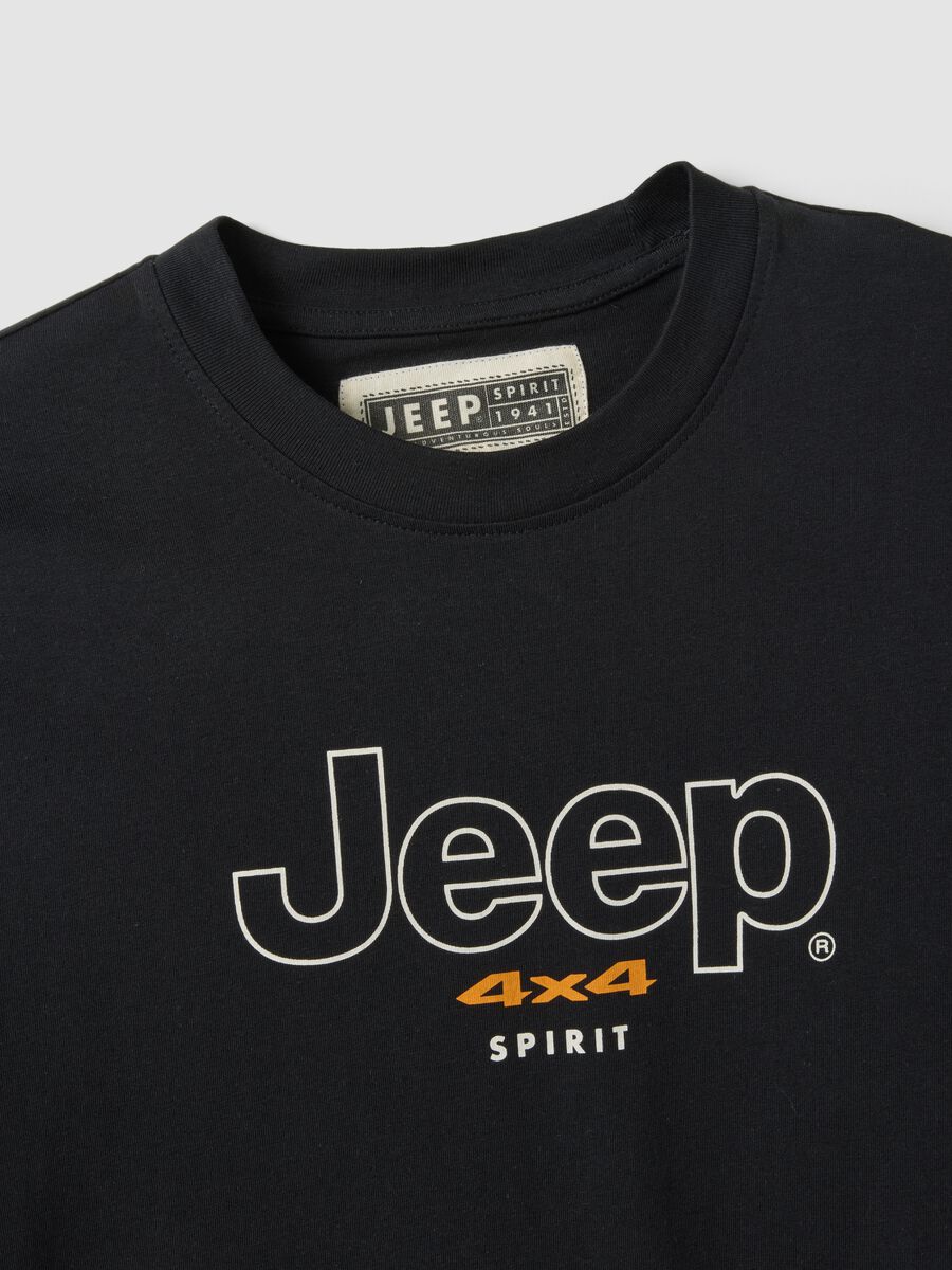 Black pure cotton regular fit t-shirt with print_1