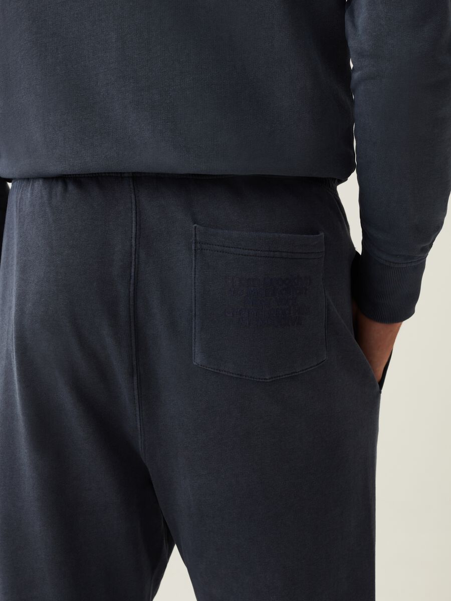 Fleece joggers with drawstring_3