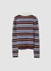 Maglia multicolor a righe in misto viscosa colletto polo fitted_2