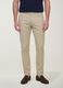 Beige pure cotton five-pocket trousers_1