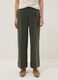 Green wide-leg trousers in stretch viscose_1