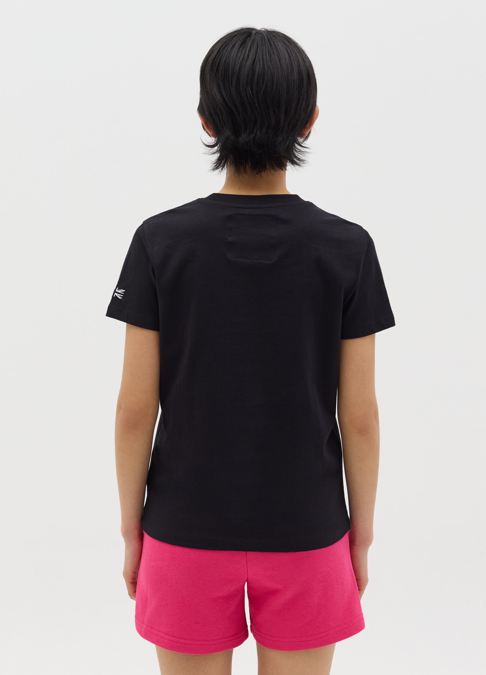 Cotton T-shirt with logo print
