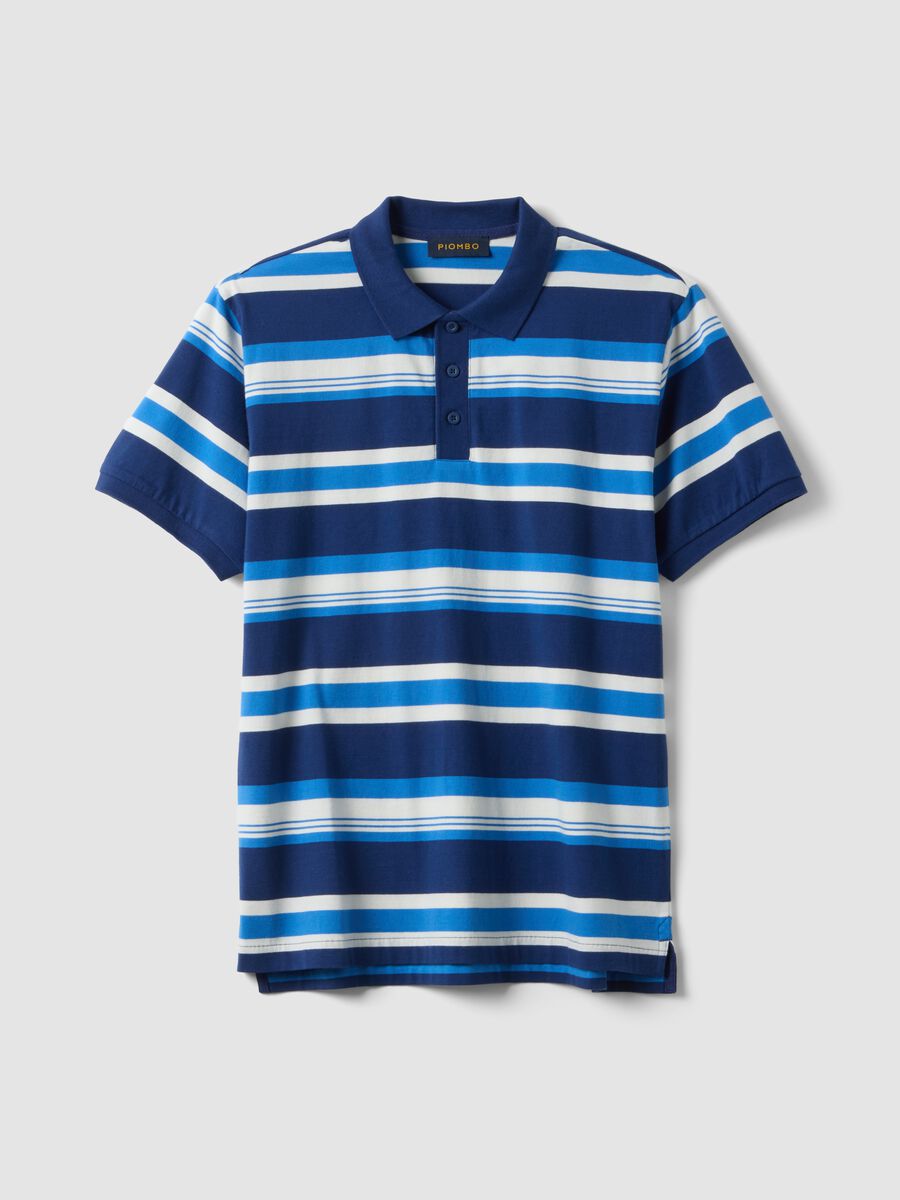 Polo in puro cotone a righe multicolor oversize fit_4