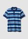 Oversized pure cotton multicolour striped polo shirt_4