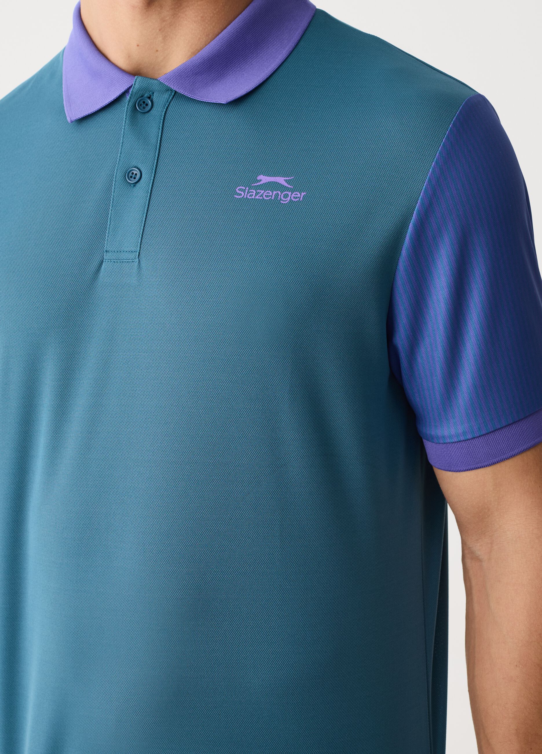 SLAZENGER polo shirt in technical fabric