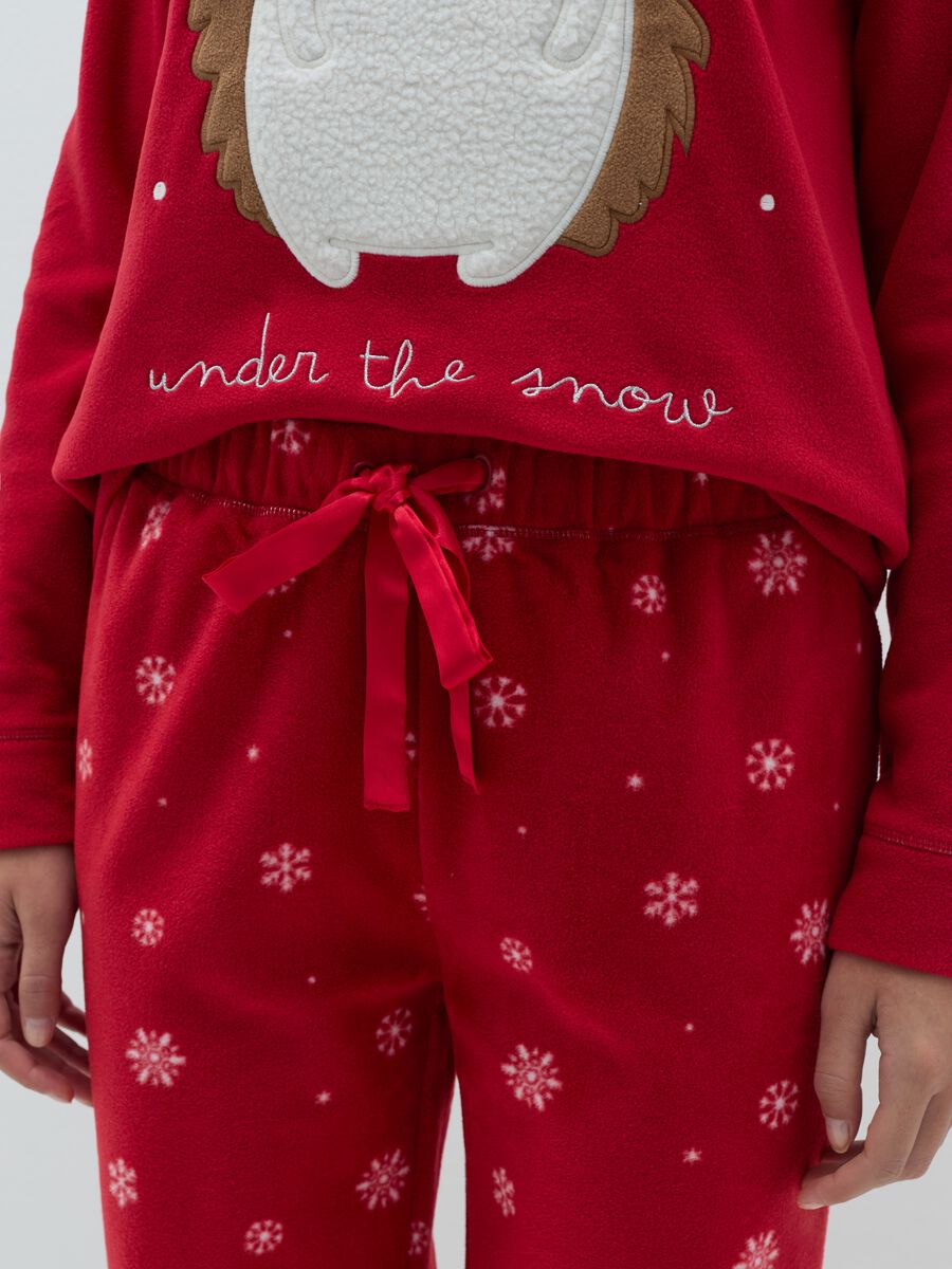 Velour pyjamas with "Under the snow" embroidery_2