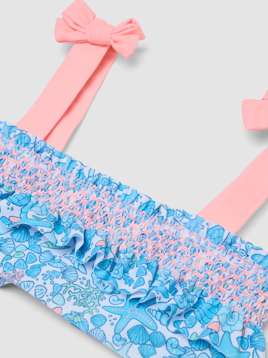 Blue girls&rsquo; bikini with nautical print_2