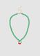 Green Necklace with Cherry Pendant_0
