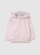 Girl's pink cotton jacket regular fit_0