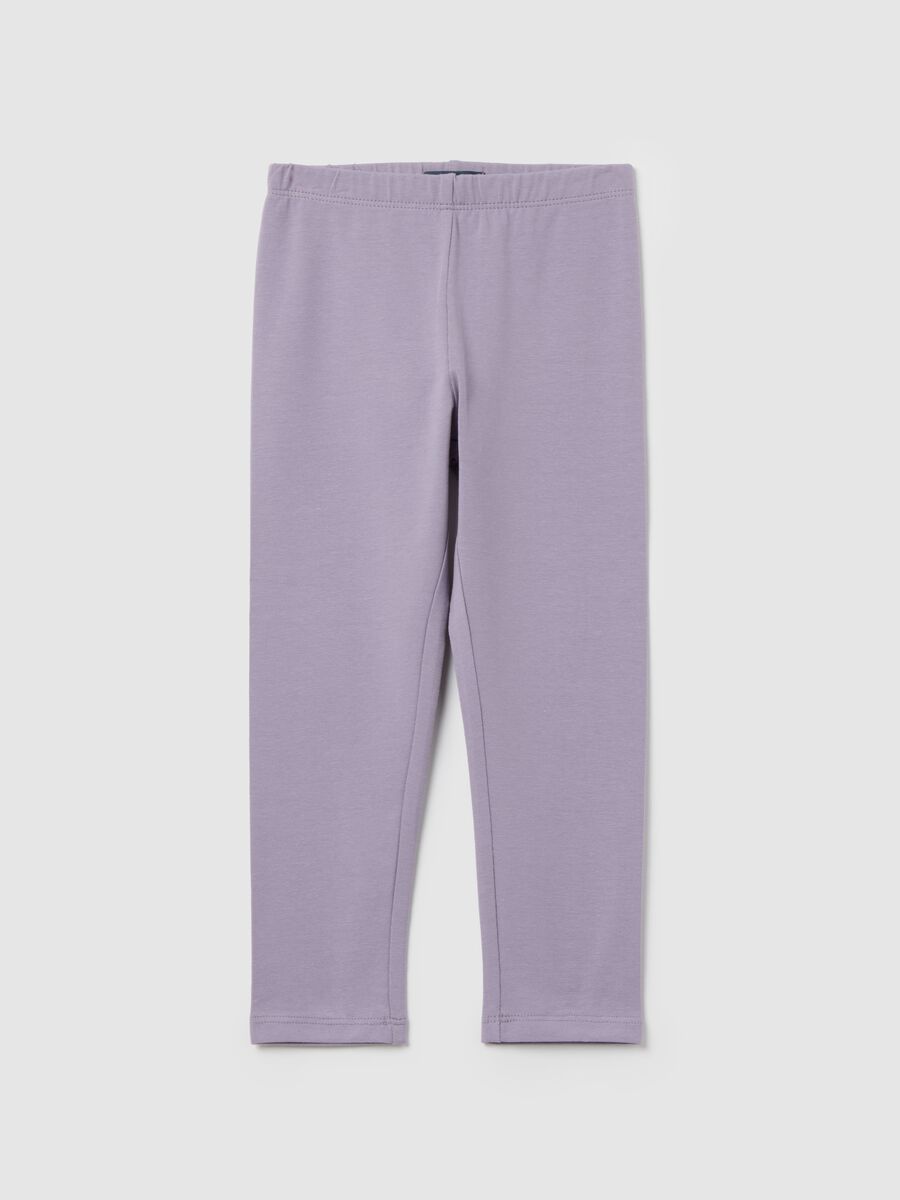 Stretch cotton leggings_0