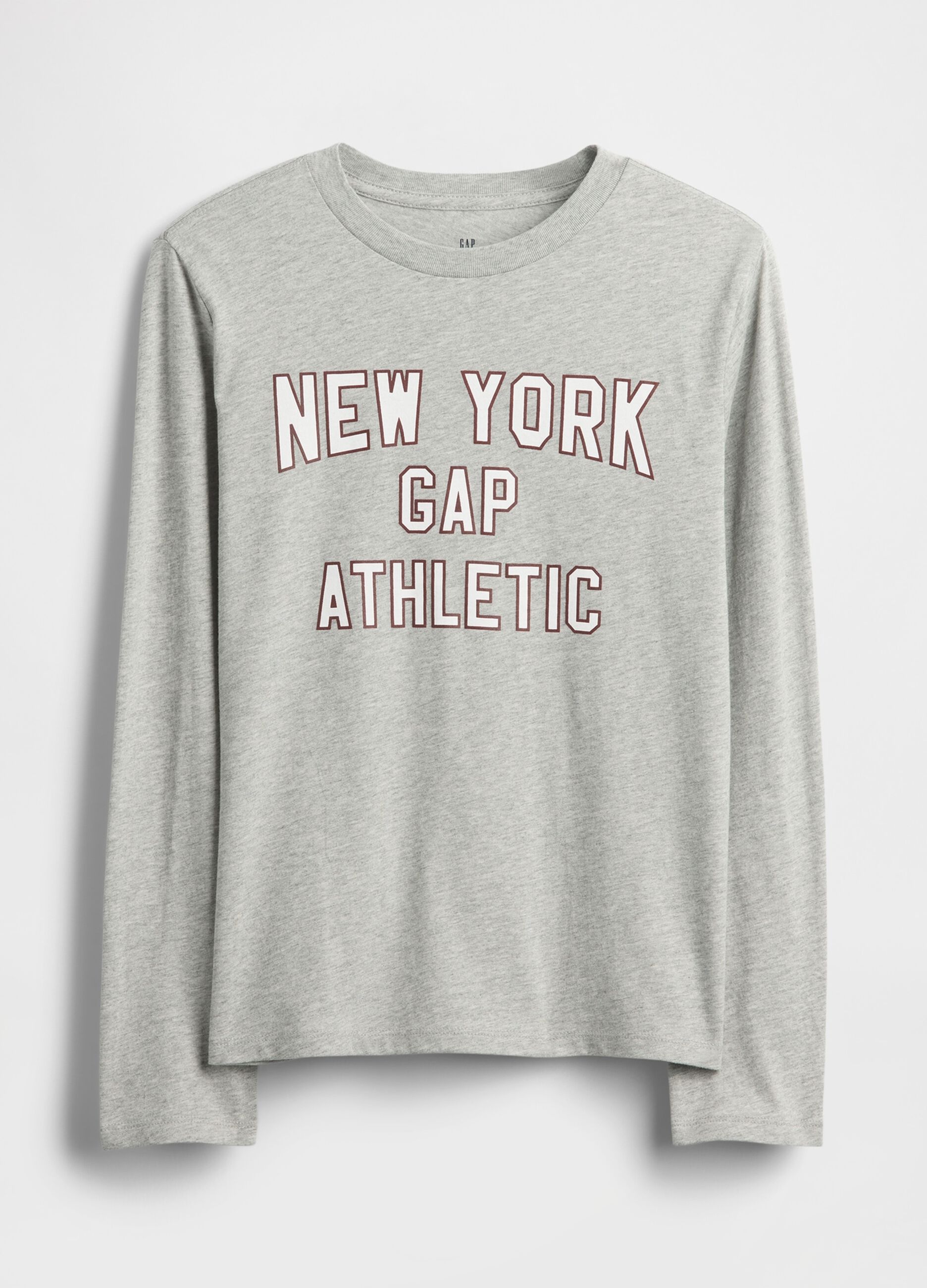 Grey long-sleeve cotton t-shirt for kids