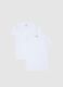 Two-Pack Short Sleeve White T-Shirt in Pure Cotton_0