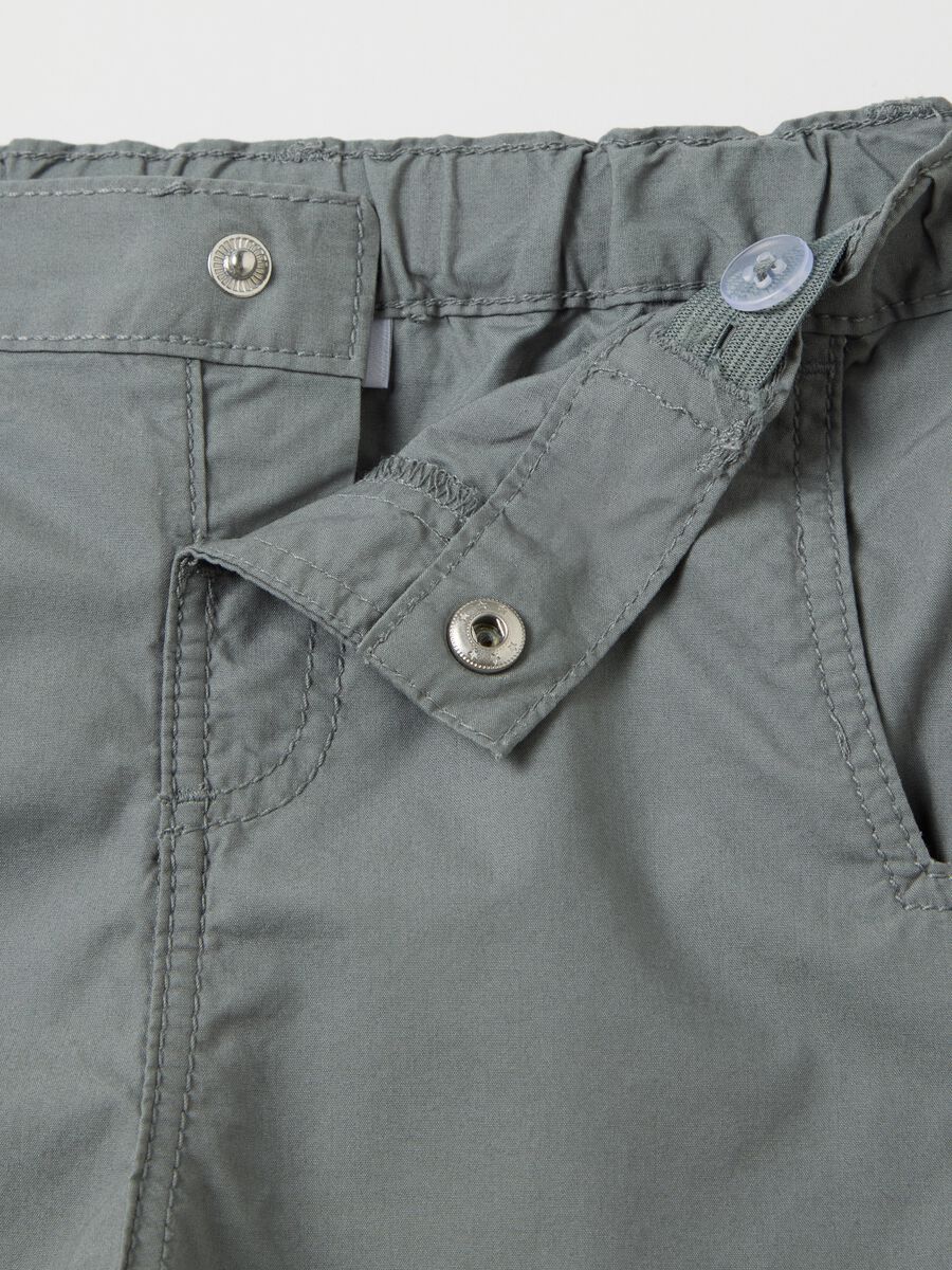 Poplin trousers with elasticated edging_2