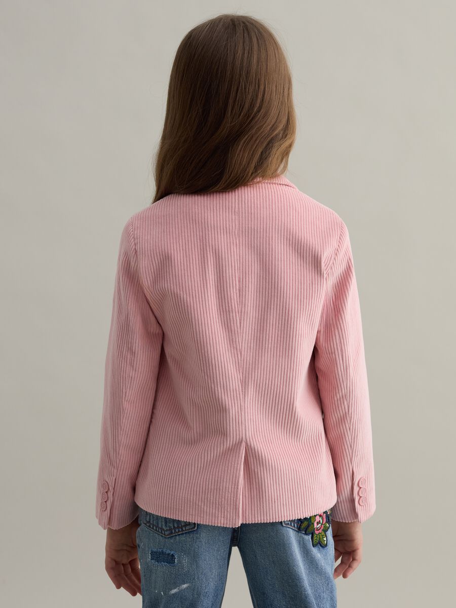 Single-breasted blazer in corduroy_1