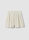 Beige viscose-linen blend shorts, regular fit_4